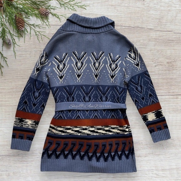 Lucky Brand NWT shawl collar nordic belted cardigan sweater *shop@iamwarrior - Picture 5 of 10